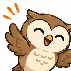 Hoot, a cheerful cartoon owl, waving